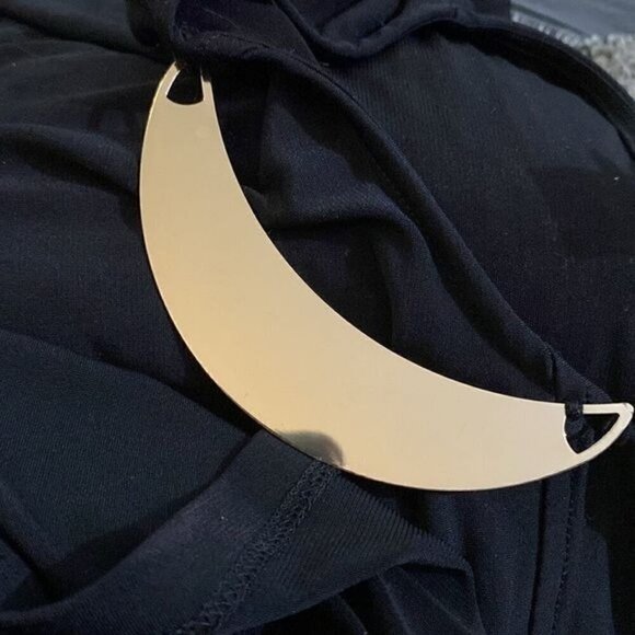 Jaclyn Smith Collection Blouse Embellished Short Sleeve Black Small - Picture 6 of 7